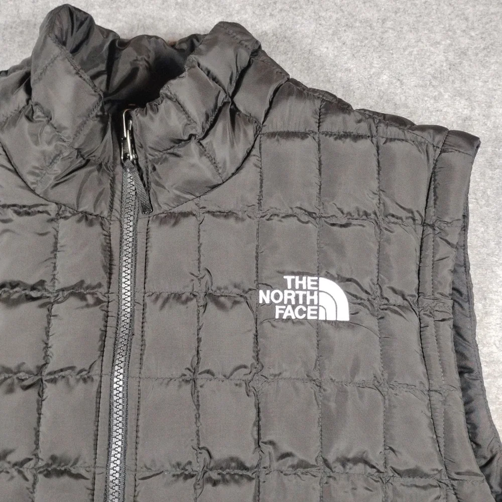The North Face Thermoball Thermal Insulation Vest Mens Large Black Quilted Puff